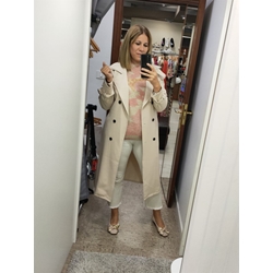 Gabardina larga negra y camel - Imagen 2