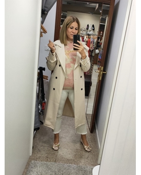 Gabardina larga negra y camel - Imagen 2