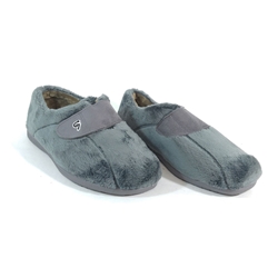Garzon_ Zapatilla de casa velcro gris para hombre - Imagen 2