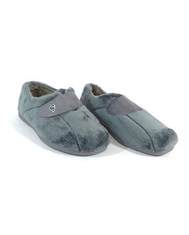 Garzon_ Zapatilla de casa velcro gris para hombre - Imagen 2