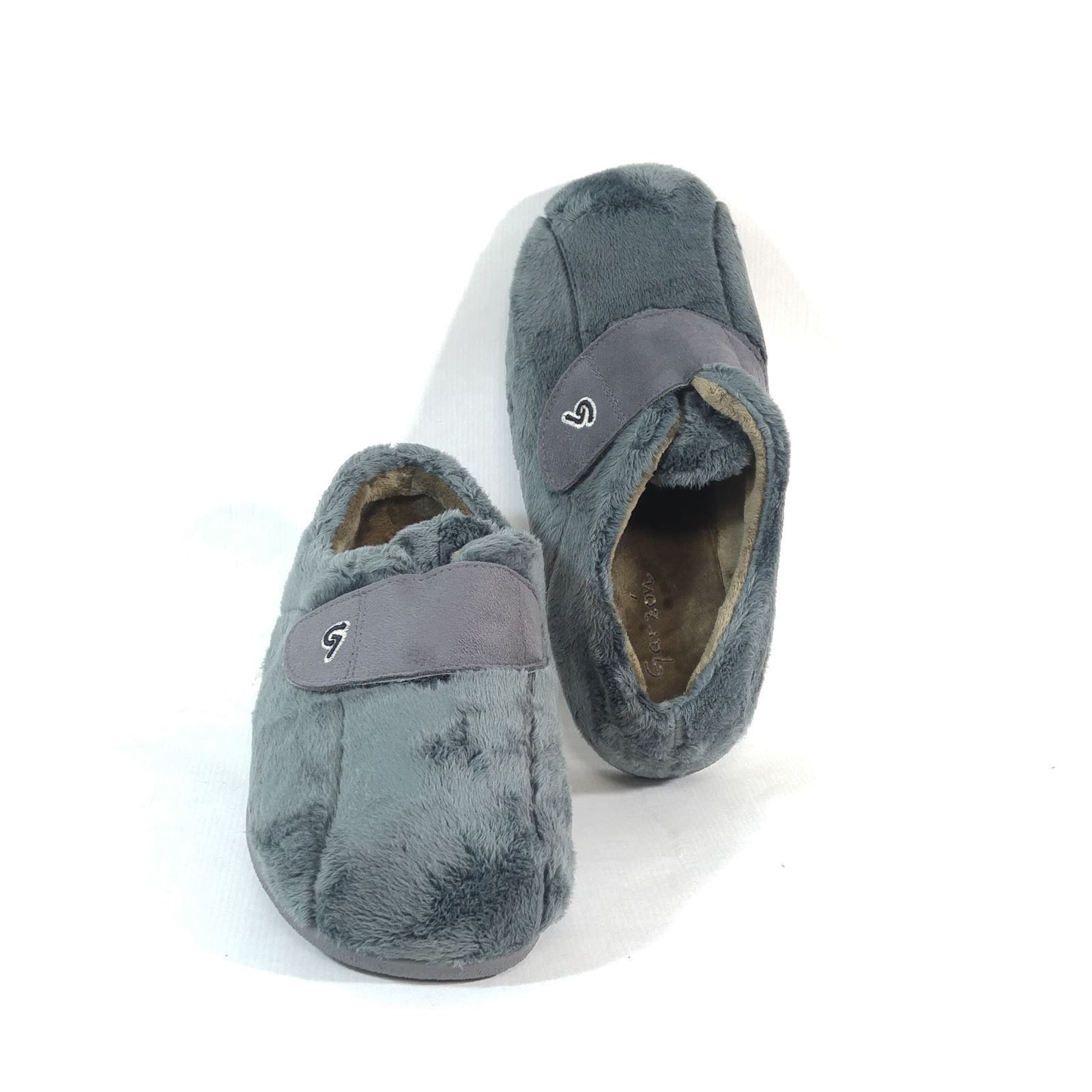 Garzon_ Zapatilla de casa velcro gris para hombre - Imagen 3