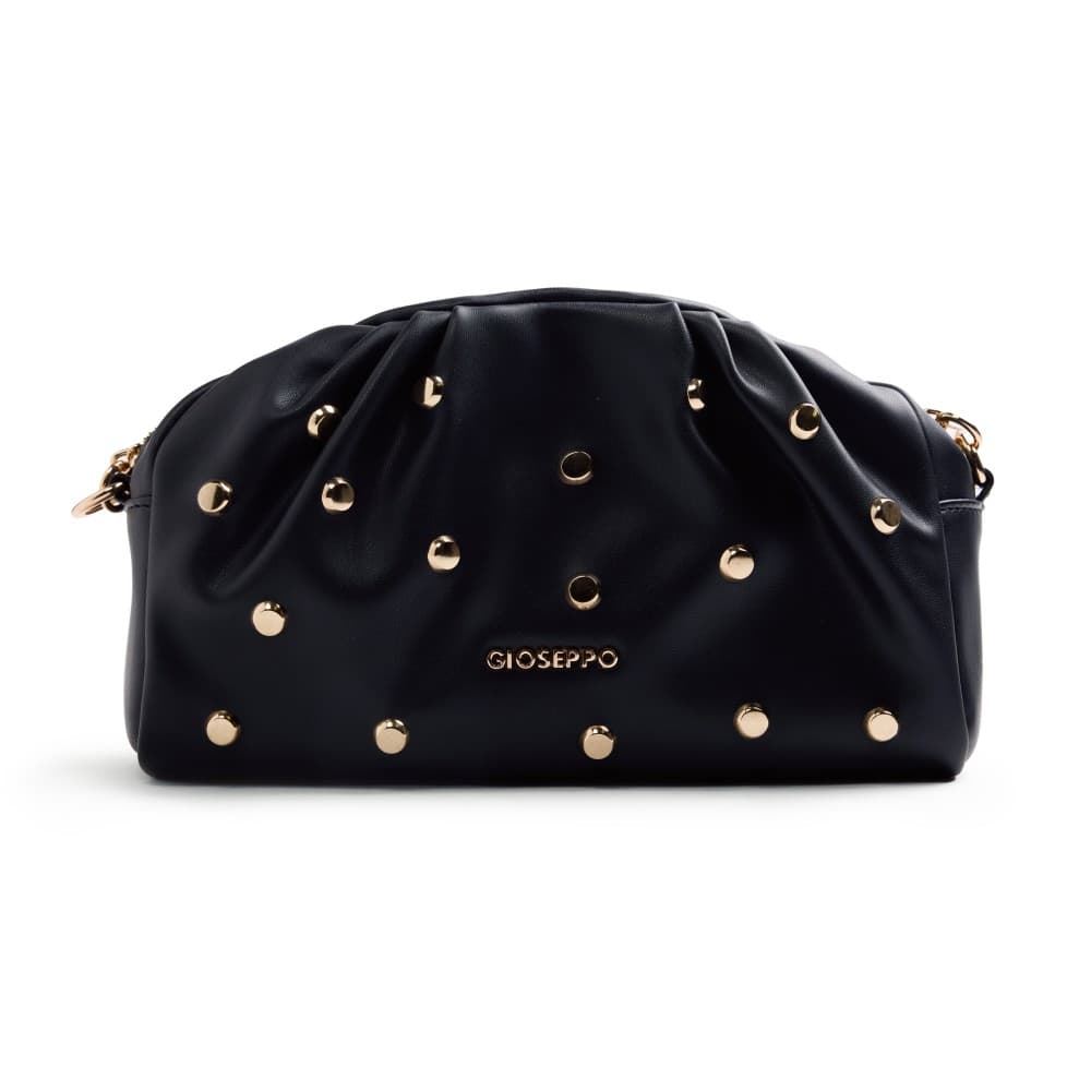 Gioseppo_ Bolso bandolera negro efecto arrugado con tachas - Imagen 2