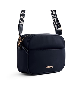 Gioseppo_ Bolso bandolera negro estampado cebra - Imagen 1