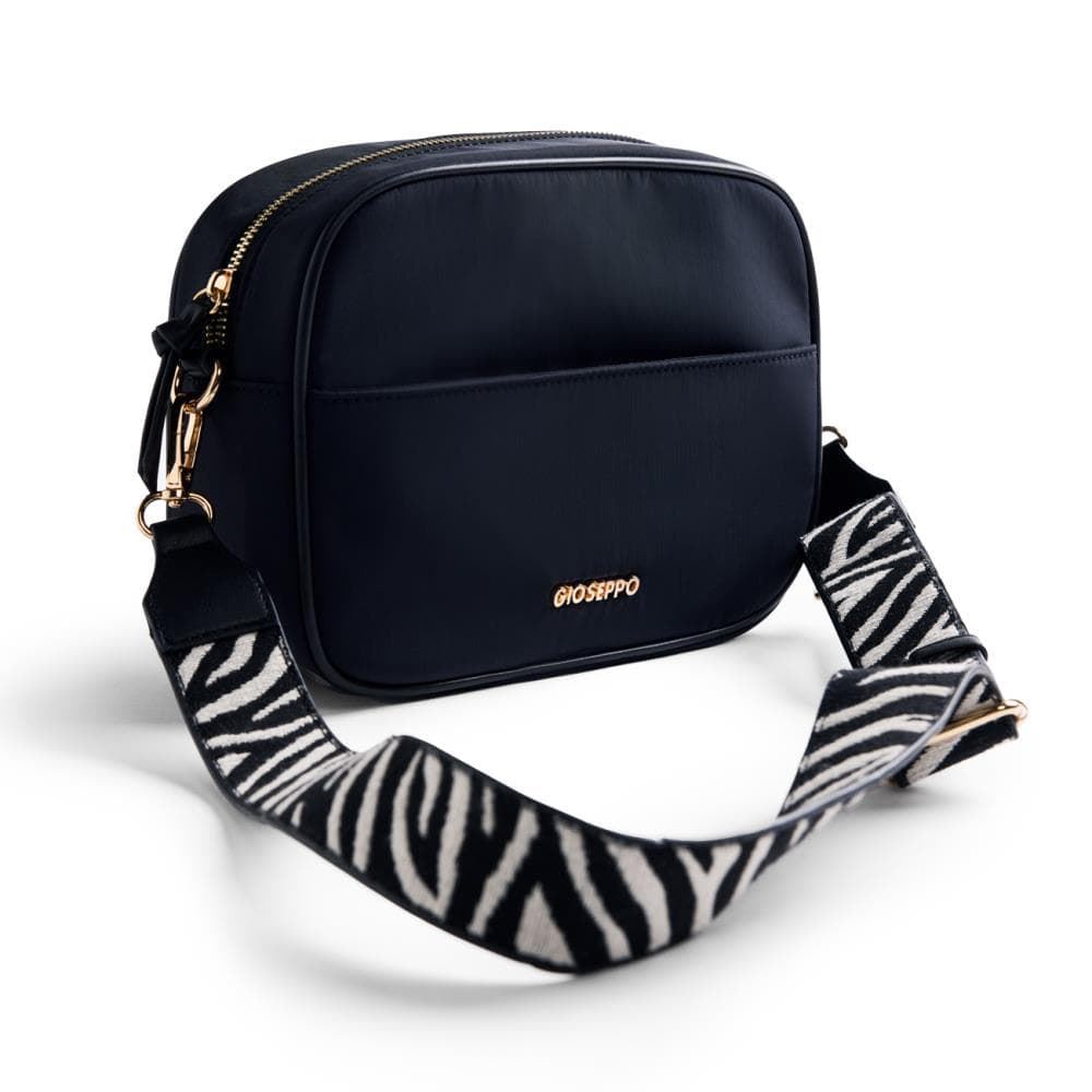 Gioseppo_ Bolso bandolera negro estampado cebra - Imagen 4