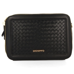 Gioseppo_ Bolso bandolera trenzado leest negro - Imagen 2