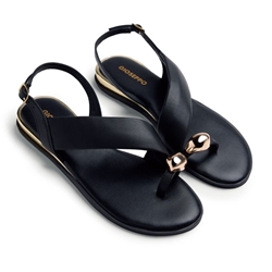 GIOSEPPO _ SANDALIAS PIEL ANILLO JOYA STONY - Imagen 1