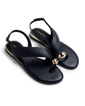 GIOSEPPO _ SANDALIAS PIEL ANILLO JOYA STONY - Imagen 1