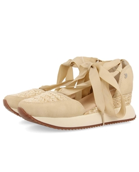 Gioseppo_ Sneakers abiertos con cuña en beige - Imagen 1