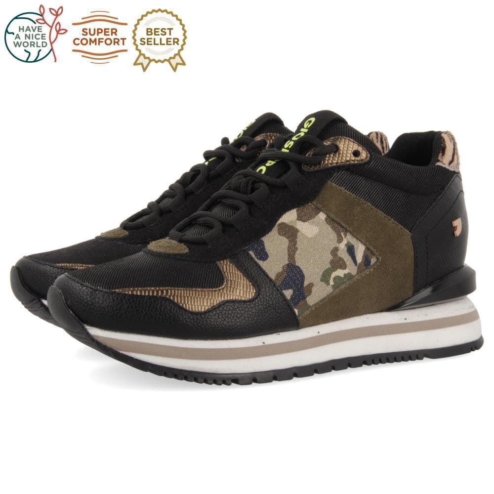 Gioseppo_ Sneakers con print de camuflaje y cuña interna - Imagen 2