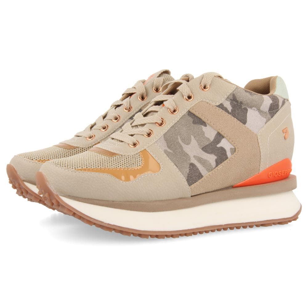 Gioseppo_ Sneakers de camuflaje con cuña interior - Imagen 2