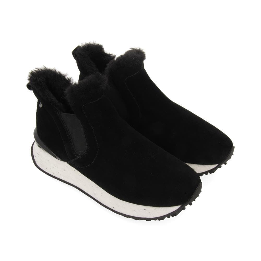 Gioseppo_ Sneakers negras estilo botín con mini cuña - Imagen 4