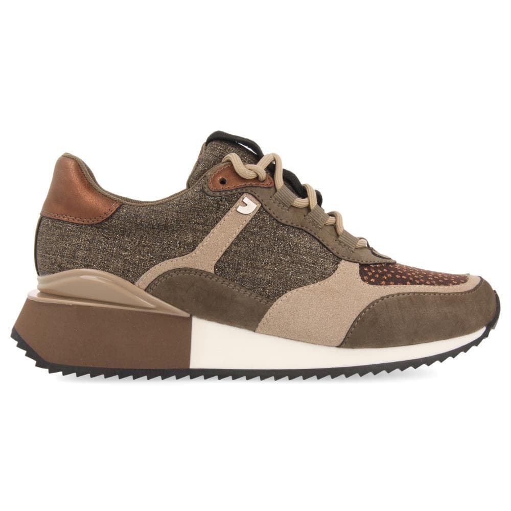 Gioseppo_ Sneakers taupe con brillos - Imagen 1