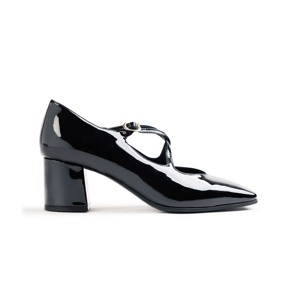 Gioseppo_ Zapato tacón negro efecto charol - Imagen 1