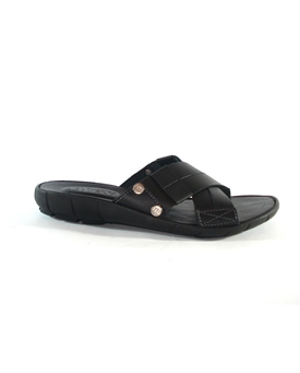 Hush Puppies- Sandalia hombre cruzada negra - Imagen 2