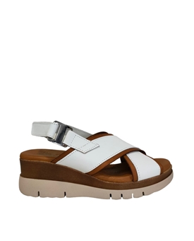 Jordana_ Sandalia cuña cruzada piel - Imagen 1