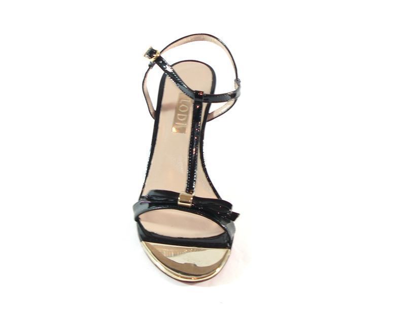 Lodi- Sandalia tacón charol negro - ZAPATO VESTIR
