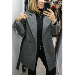 Md´M_ Abrigo punto gris - Imagen 1
