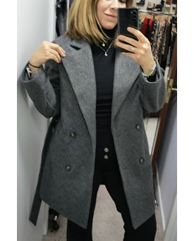 Md´M_ Abrigo punto gris - Imagen 1