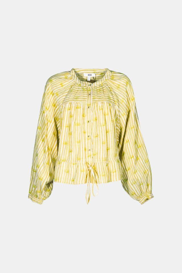 Md´M_ Blusa amarilla bordado sol - Imagen 1