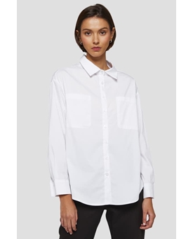 Md´M_ Blusa blanca bolsillo - Imagen 1