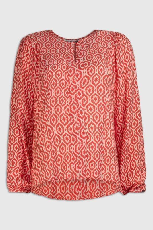 Md´M_ Blusa estampada turquia rojo - Imagen 1