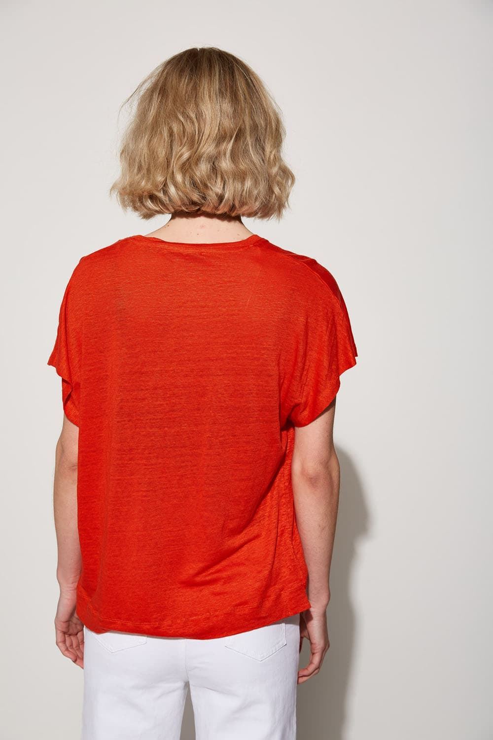 Md´M_ Camiseta lino tomate - Imagen 2
