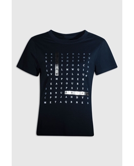 Md´M_ Camiseta negra letras dorado - Imagen 1