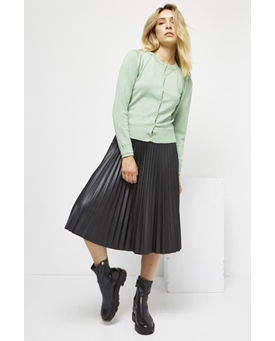 Md´M_ Falda midi plisada negra - Imagen 1