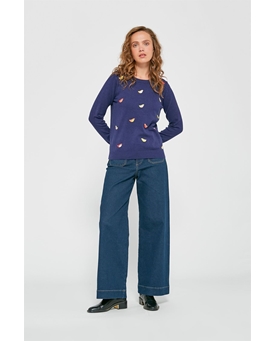 Md´M_ Jersey punto azul pajaritos - Imagen 2