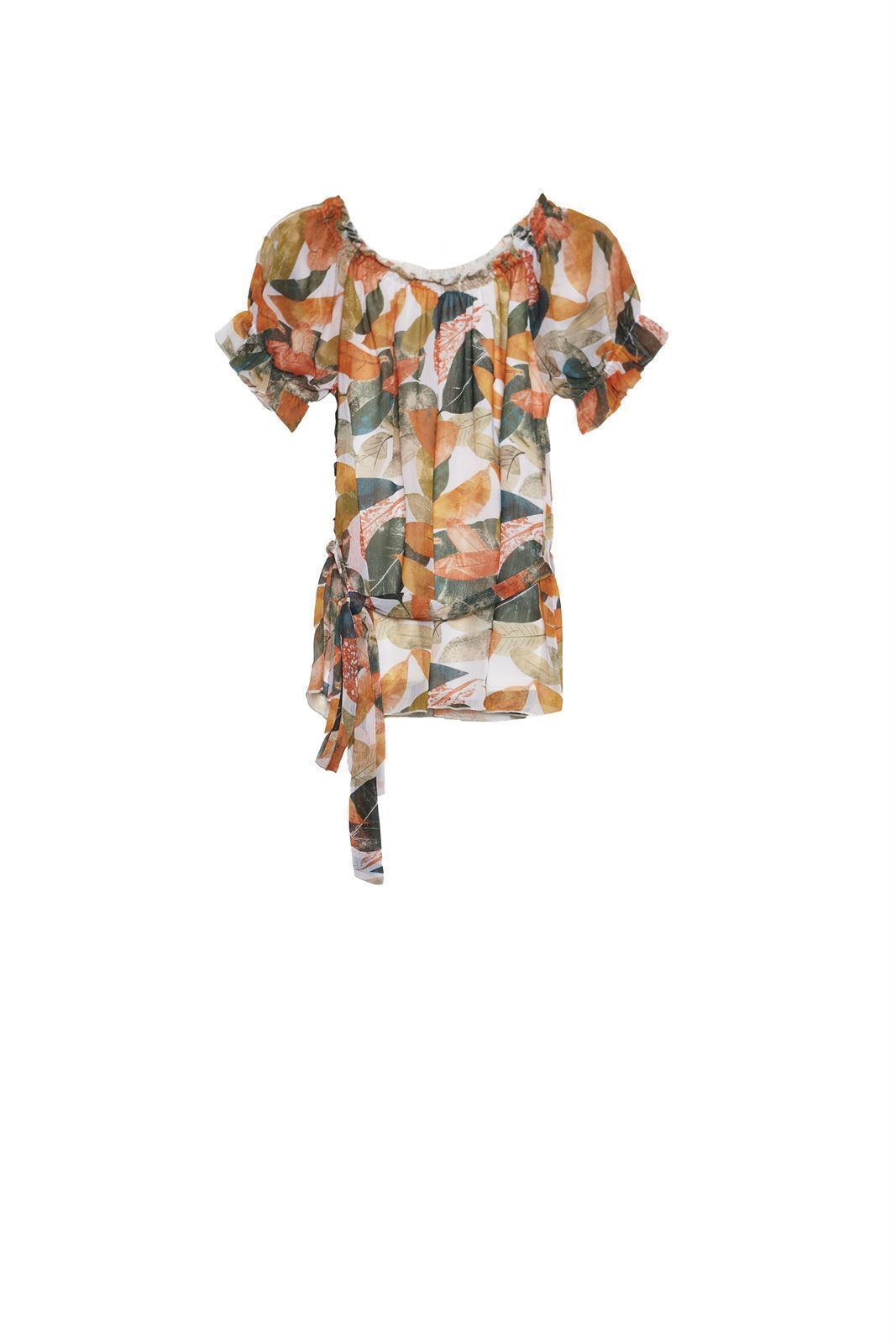 Md´M Leyenda_ Blusa-top estampado hojas - Imagen 3