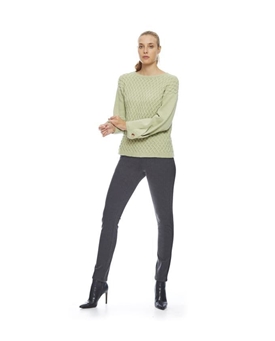 Md´M Leyenda_  Jersey de punto verde y beige - Imagen 1