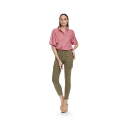 Md´M Leyenda_ Pantalón bolsillos verde kaki - Imagen 1