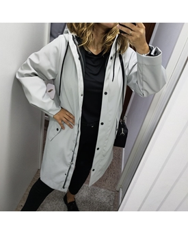 Md´M_ Parka estilo gabardina en gris - Imagen 2