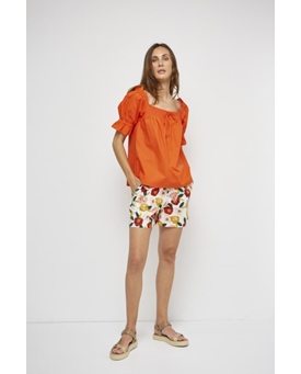 Md´M_ Short estampado amapolas lino - Imagen 1