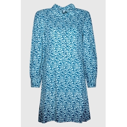 Md´M_ Vestido azul estampado hojas - Imagen 1