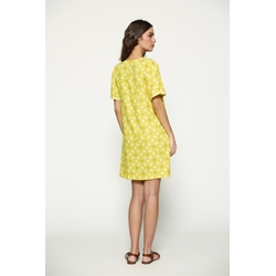 MD´M_ Vestido corto amarillo estampado asterisco - Imagen 2