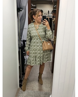 Md´M_ Vestido corto en kaki - Imagen 1