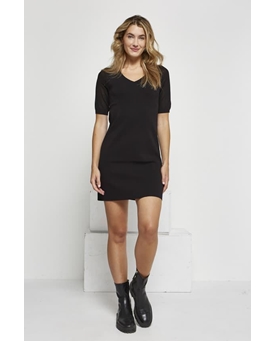 Md´M_ Vestido de punto fino negro - Imagen 1