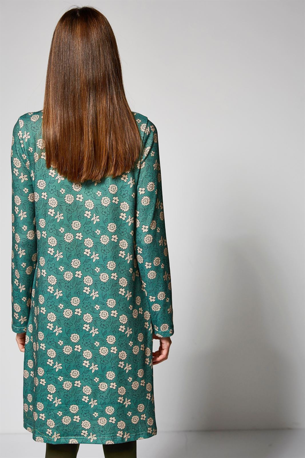 Md´M_ Vestido de punto verde flores - Imagen 5