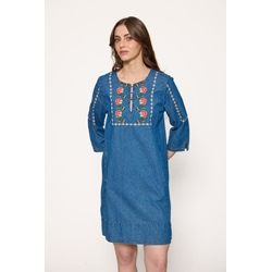 Md´M_ Vestido denim bordados - Imagen 1