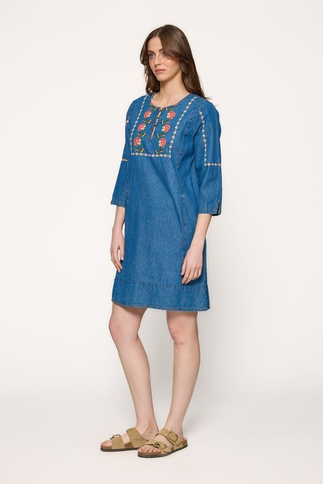 Md´M_ Vestido denim bordados - Imagen 2