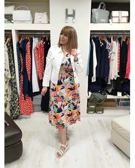 Md´M_ Vestido estampado floral midi - Imagen 1