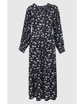 Md´M_ Vestido estampado floral negro - Imagen 1