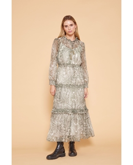 Md´M_ Vestido estampado verde - Imagen 1