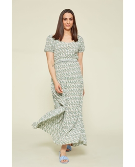 Md´M_ Vestido largo estampado hojas - Imagen 1