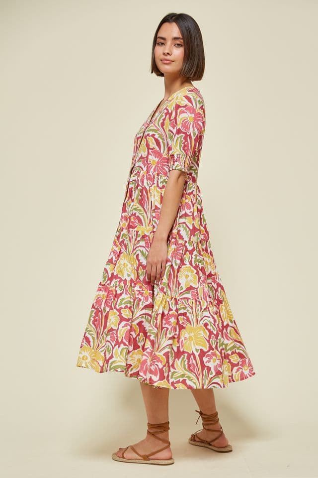 Md´M_ Vestido midi camisero estampado - Imagen 3