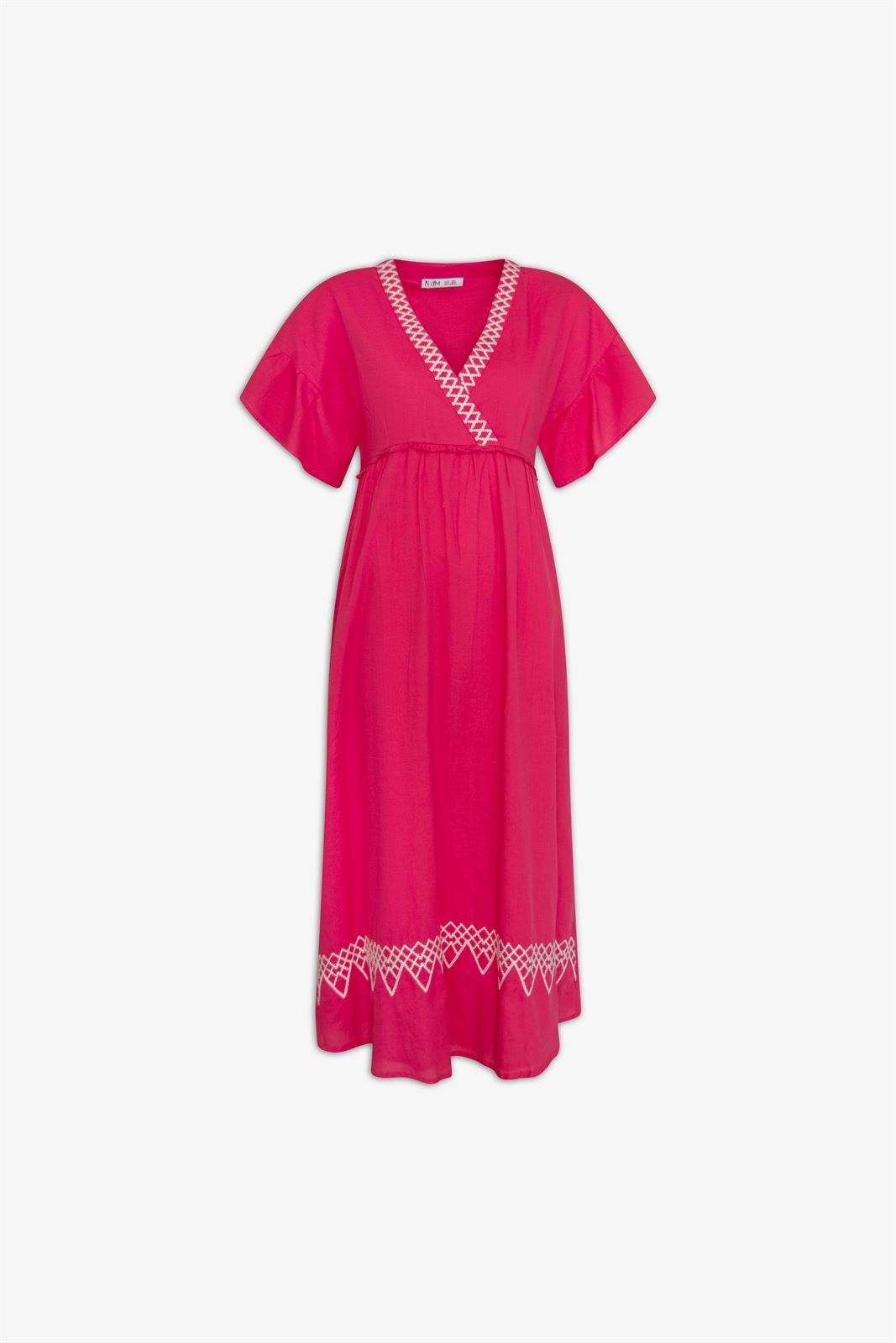 Md´M_ Vestido midi de algodón en rosa - Imagen 1