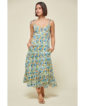 Md´M_ Vestido midi estampado diamantes - Imagen 1