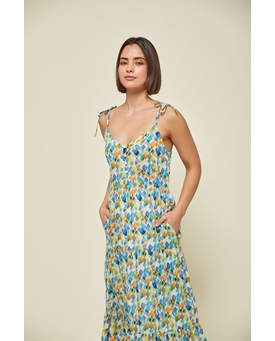 Md´M_ Vestido midi estampado diamantes - Imagen 2