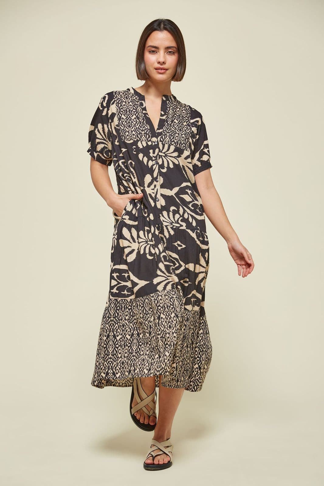 Md´M_ Vestido midi ikat - Imagen 1